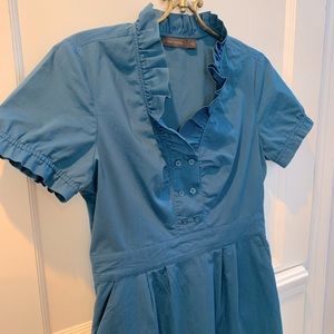 The Limited Flattering Teal Dress Ruffle Collar 8